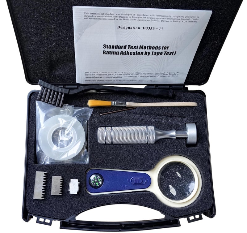 GLTL Professional Adhesion Tester Kit with Result Comparison Chart - 3-Blade Cross-Cut Tester for Paint, Coatings, Plating & Spray Finishes Surface Testing | ASTM Standards - Image 1
